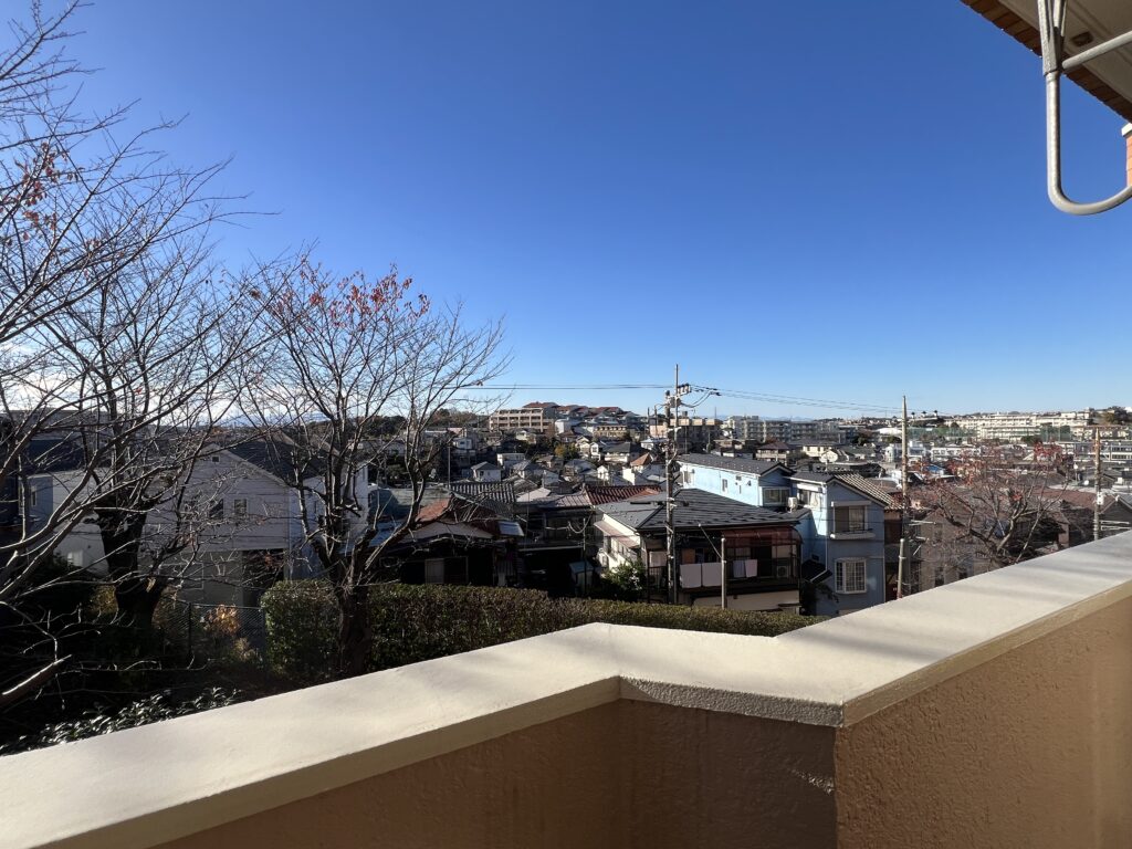 高台から見た住宅街の街並み